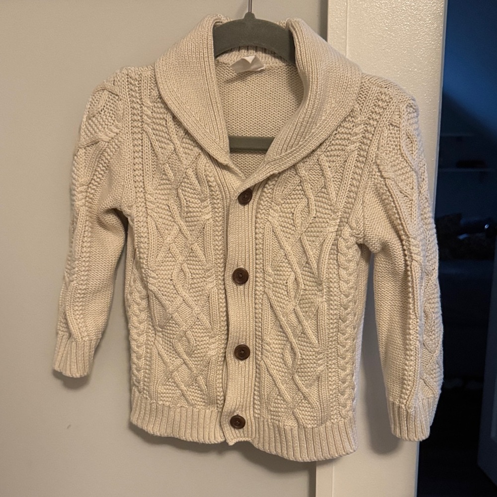 Baby GAP Cream Cable Knit Sweater